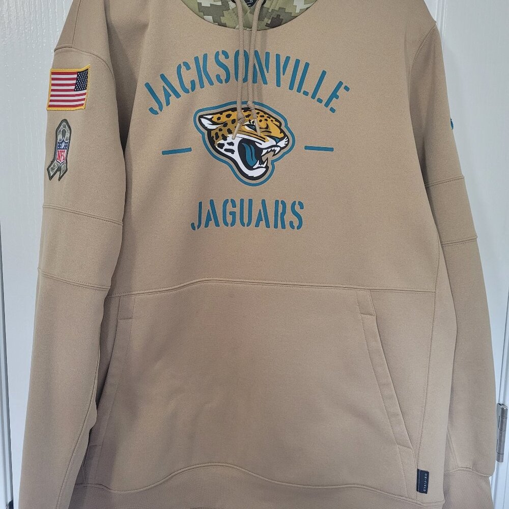 Jacksonville Jaguars Hoodie XL NFL Brown Salute to Service Football Nike OnField